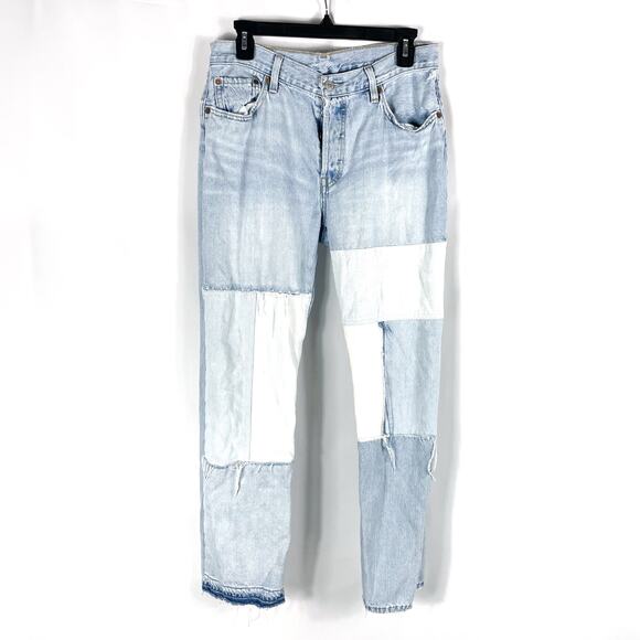 Levi's 501 90s Freehand Folk Jeans Premium Light Blue Button Fly Straight Sz 28 - Picture 5 of 15